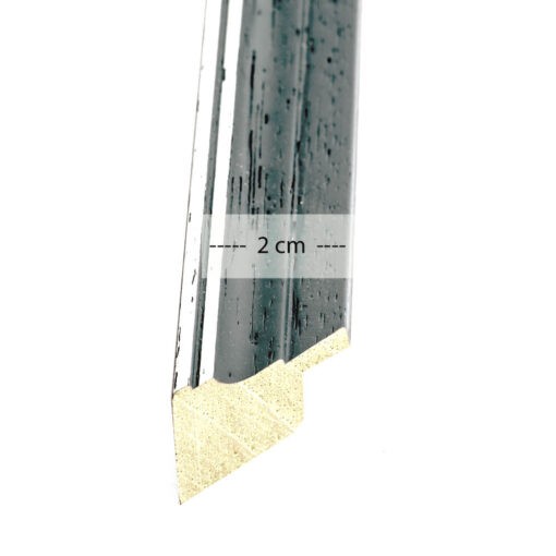 Κορνίζα ξύλινη Για Πτυχίο σε Χρώμα Σκούρο Γκρι με γραμμή ασημί  με Τζάμι Ματ  K56/32-Hoper.gr