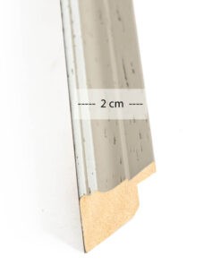 Κορνίζα ξύλινη Για Πτυχίο σε Χρώμα Γκρι μπεζ με ασημί γραμμή  με Τζάμι Ματ  K56/64-Hoper.gr