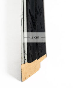 Κορνίζα Ξύλινη Για Πτυχίο σε Χρώμα Μαύρο ασημί γραμμή, Τζάμι Ματ  K56/69-Hoper.gr