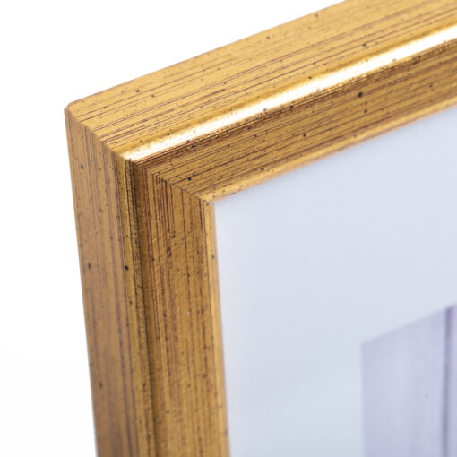 Kορνίζα ξύλινη 21X29,7-Α4 , για φωτογραφία η πτυχίο  21Χ29,7cm – Α4 ,   χρώμα Χρυσό με καφέ πινελιές  T1055W gold-Hoper.gr