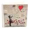 Άλμπουμ my album Heart & Girl Newspaper boho style με ριζόχαρτο 30x30cm και κουτί άλμπουμ-Hoper.gr