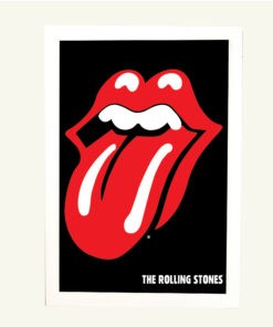 Αφίσα Rolling Stones 61×91,5εκ Κορνίζα Ξύλινη Χρώμα Λευκό Με Ακρυλικό Τζάμι Άθραυστο  K1041-3-Hoper.gr