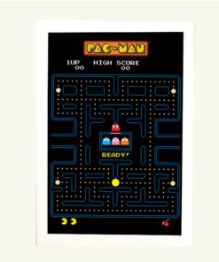 Αφίσα Pac Man 61×91,5εκ Κορνίζα Ξύλινη Χρώμα Λευκό Με Ακρυλικό Τζάμι Άθραυστο  K1041-3-Hoper.gr