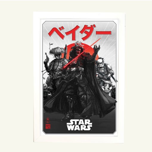 Αφίσα Star Wars Visions (Da-ku Saido) 61×91,5εκ Κορνίζα Ξύλινη Χρώμα Λευκό Με Ακρυλικό Τζάμι Άθραυστο  K1041-3-Hoper.gr