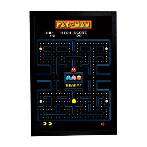 Αφίσα Pac Man 61×91,5εκ Κορνίζα Ξύλινη Χρώμα Μαύρο Με Ακρυλικό Τζάμι Άθραυστο K1041-69-Hoper.gr
