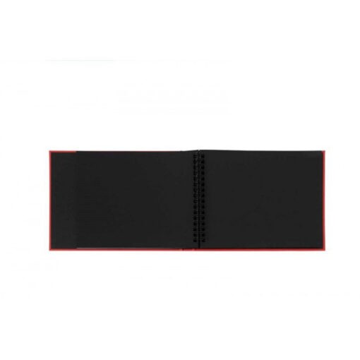 ΑΛΜΠΟΥΜ  κόκκινο   studio art  με 40 σελίδες από μαύρο χαρτόνι για επικόλληση φωτογραφιών Διαστάσεις: 34,5×24,5×2,5cm-Hoper.gr