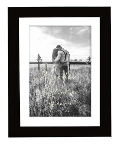 wooden wall frame 30X40 with passe-partout cardboard for photo 20X30 or 30X40 color black with matte glass (K1041-69)-Hoper.gr