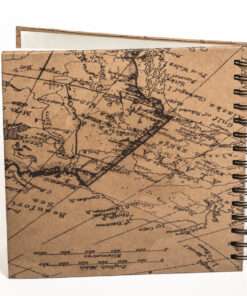 ΑΛΜΠΟΥΜ με σπιράλ,  craft maps , με 40 σελίδες από μπεζ χαρτόνι  με ρυζόχαρτο για επικόλληση φωτογραφιών Διαστάσεις: 21x21cm (1697)-Hoper.gr