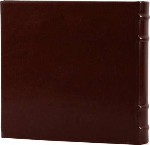 Άλμπουμ βιβλιοδετημένο  με θήκες για 200 φωτογραφίες 10×15  εξώφυλλο δερματίνη μαύρο-καφέ σκούρο με σχήματα βαθυτυπίας (1711)-Hoper.gr