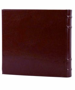 Classic bound album with pockets for 200 photos 10×15 brown leather cover with intaglio patterns (1711)-Hoper.gr