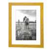 wooden wall frame 30X40 with passepartout cardboard for photo 20X30 or 30X40 color yellow with aging & Matt glass (K28-18)-Hoper.gr