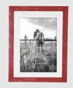 wooden wall frame 30X40 with passepartout cardboard for photo 20X30 or 30X40 color yellow with aging & Matt glass (K28-18)-Hoper.gr