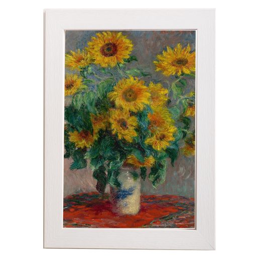 Poster Monet Bouquet Of Sunflowers 61x91.5cm Wooden Frame Color Black With Unbreakable Acrylic Glass K29-69+PP34839-Hoper.gr