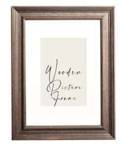 wooden wall frame for photo or diploma, color green, petrol with gold accents, matte glass (L160-09)-Hoper.gr