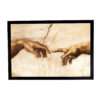 Poster Michelangelo Creation Of Adam 61x91.5cm Wooden Frame Color Black With Unbreakable Acrylic Glass K1041-69-Hoper.gr