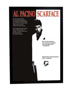 Αφίσα Al Pacino Scarface 61×91,5εκ Κορνίζα Ξύλινη Χρώμα Μαύρο Με Ακρυλικό Τζάμι Άθραυστο K1041-69-Hoper.gr