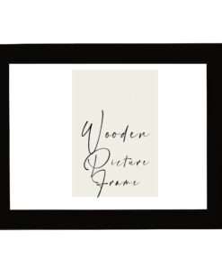 wooden wall frame for photo or diploma color black and with mat glass (K1061/69)-Hoper.gr