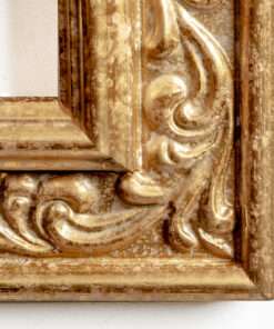 wooden wall frame for photo or diploma gold color with carvings with shadows and with matte glass (K2202/1)-Hoper.gr