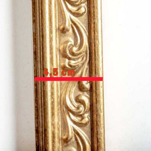 κορνίζα ξύλινη τοίχου για φωτογραφία η πτυχίο χρώμα χρυσο με σκαλισματα με σκιες  και με τζάμι ματ (Κ2202/1)-Hoper.gr