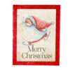 Christmas Frame Vintage Red with Signs of Aging Santa Themed K 28-34+ B41-3-Hoper.gr