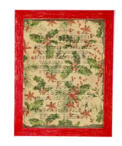 Christmas Frame Vintage Red with Signs of Aging Themed Christmas Notes K 28-34+ C25-3-Hoper.gr