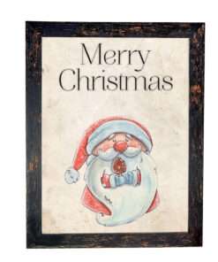 Christmas Frame Vintage Black With Signs Of Aging With Santa Themed K28-69+ B41-2-Hoper.gr