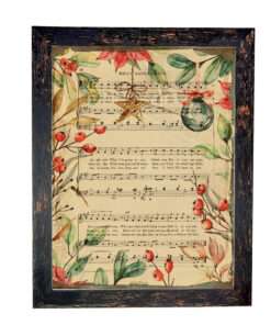 Christmas Frame Vintage Black With Signs Of Aging Themed Christmas Notes K28-69+C25-2-Hoper.gr
