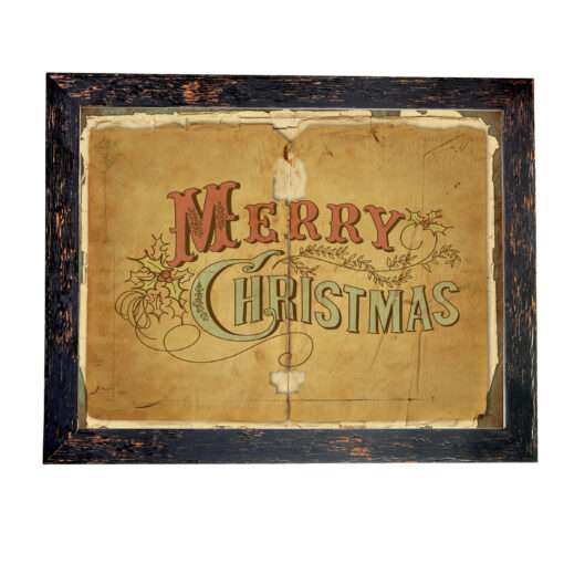 Χριστουγεννιάτικη Κορνίζα Vintage Μαύρη  Με Σημάδια Παλαίωσης  Με Θέμα Vintage Κ28-69+D14-3-Hoper.gr