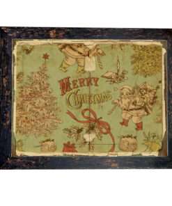 Christmas Frame Vintage Black With Signs Of Aging With A Vintage Theme K28-69+D14-4-Hoper.gr