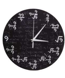 Wall clock, mathematics, wooden diameter 30cm-Hoper.gr