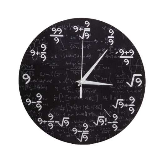 Ρολόι  τοίχου , μαθηματικα , ξυλινο διαμετρος 30cm-Hoper.gr