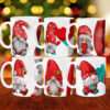 6 ceramic Christmas mugs Christmas gnomes-Hoper.gr