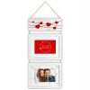 double wooden wall frame with passepartout, Giulia, 45x22cm for 2 photos 10x15, Saint Valentine-Hoper.gr