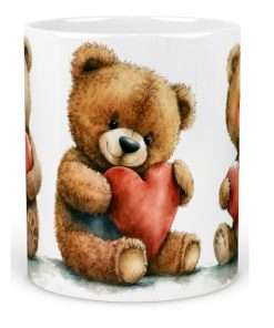 Πασχαλινη λαμπαδα αρκουδάκι λουτρινο με ξυλινο κουτί +1 κουπα + 1 καδρο γκρι ανοιχτο με αρκουδακι   ( little Bear 80+29/43)-Hoper.gr