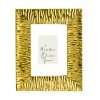 Wooden wall photo frame Gold color with embossed matte water, Matte glass (K2005-1)-Hoper.gr