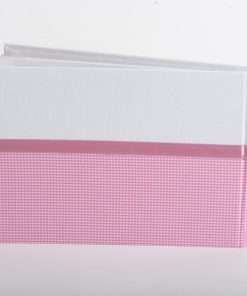Βιβλίο ευχών - Ευχολόγιο , ροζ καρο   με 80 σελίδες λευκες  30x21 cm     (DFB01)-Hoper.gr