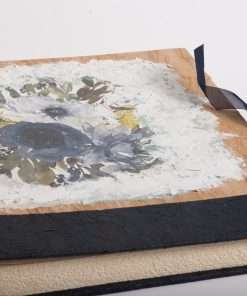 Binding album beige crimson 36x38cm, 100 white pages with rice paper-Hoper.gr