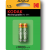 Kodak Επαναφορτιζόμενες Μπαταρίες AAA Ni-MH 1000mAh 1.2V 2τμχ Rechargeable Ni-MH-Hoper.gr