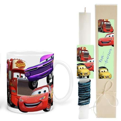 Easter lamp cars with cup and wooden box-Hoper.gr