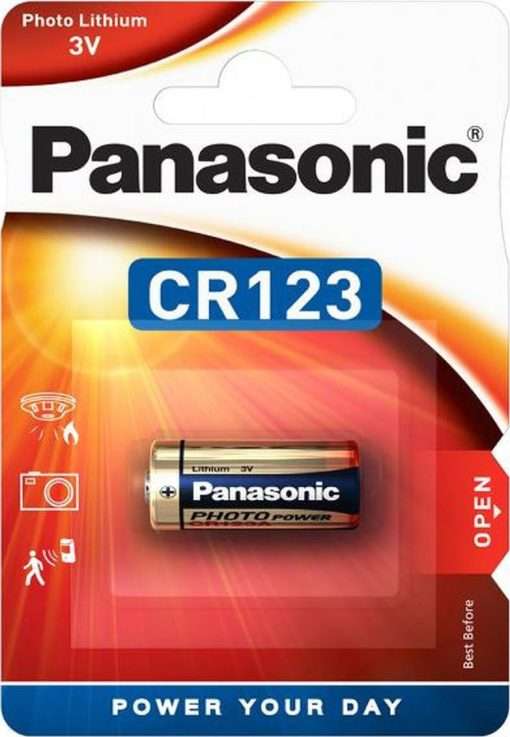 PANASONIC Photo Lithium Lithium battery CR123 - 3V 1 TEM-Hoper.gr
