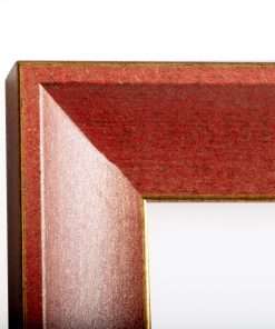 Wooden wall photo frame, red-tile color, Matt glass (K27-34)-Hoper.gr