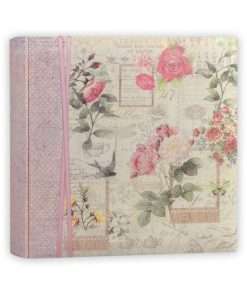 Άλμπουμ OPHELIA -vintage  ροζ-μπεζ με Ριζόχαρτο διαστασεις :24X25cm  40 σελίδες-Hoper.gr