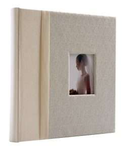 Hofmann Wedding Album Ecru 25x25cm with 40 pages with rice paper, pocket for photo on the cover 1530 ecru-Hoper.gr