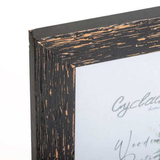 κορνίζα -πολυκορνίζα δυπλή  13Χ18 Cyclades ξύλινη  μαύρη  με σημάδια  παλαίωσης  για  2 φωτογραφίες 13x18-Hoper.gr