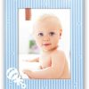 children's frame 13X18 metallic white blue stripes for photo 13X18-Hoper.gr