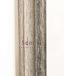 Καθρέπτης ξύλινος τοίχου οριζόντιος χρώμα λευκό – καφέ με σημάδια παλαίωσης   σχέδιο  K103/ 267-Hoper.gr