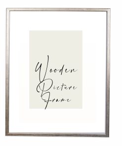 Wooden wall frame 40X50 for photo 40X50 color silver with signs of aging design T1055W-Hoper.gr