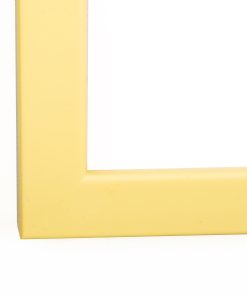 Wooden wall frame color pastel yellow matte glass matte (design K128/18)-Hoper.gr