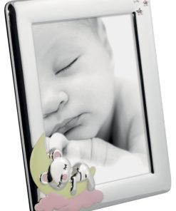 children's frame 13X18 silver-plated pink with teddy bear design for photo 13X18 (A1580)-Hoper.gr