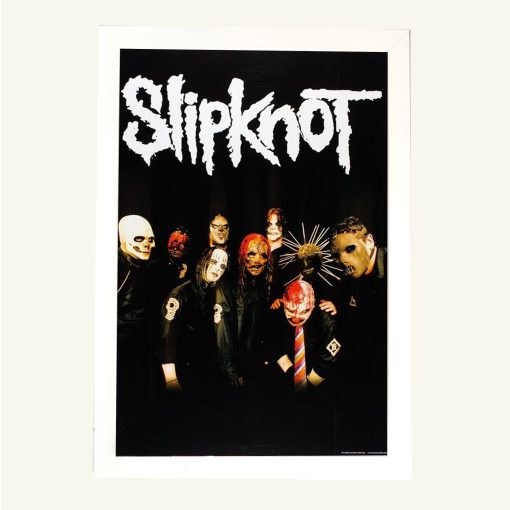 Slipknot poster 61x91.5cm Wooden frame Color White With unbreakable acrylic glass (K1041-3 +SP2006-01)-Hoper.gr